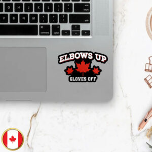 Canada Elbows Up 2025 Sticker and Car Magnet Political Leftist Human Rights Liberal Hockey