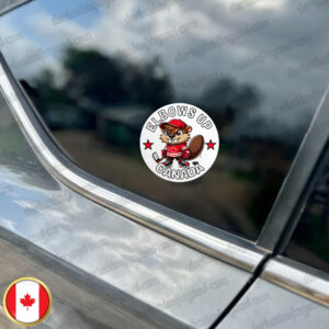 Canada Elbows Up Beaver Sticker and Car Magnet