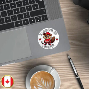 Canada Elbows Up Beaver Sticker and Car Magnet