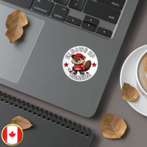 Canada Elbows Up Beaver Sticker and Car Magnet