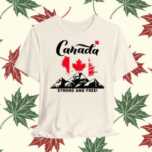 Canada strong and free mountain bag flag T-Shirt