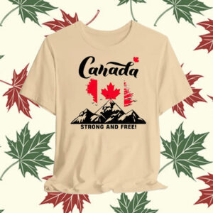 Canada strong and free mountain bag flag T-Shirt