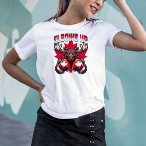 Canadian Elbows Up, Anti Tariffs Graphic Design ClipArt for Sublimation, Elbows Up Shirt