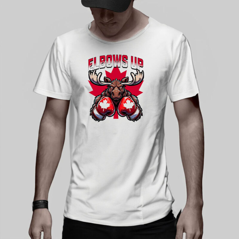 Canadian Elbows Up, Anti Tariffs Graphic Design ClipArt for Sublimation, Elbows Up Shirt