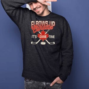 Canadian Hockey Culture Elbows Up Canada Shirt, True North Strong and Free, Proud Canadian Shirts