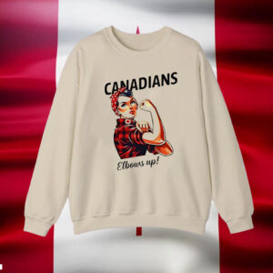Canadians Elbows Up Rosie The Riveter Canada T-Shirt