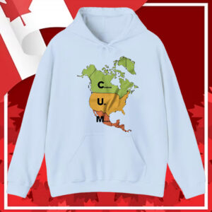 Cum map Canada USA Mexico funny T-Shirt