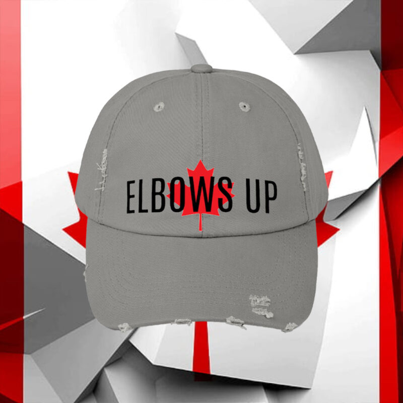 ELBOWS UP CANADA - Canada Proud Hockey Quote Patriotic 2025 Hat