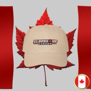 ELBOWS UP CANADA Embroidered Dad Cap