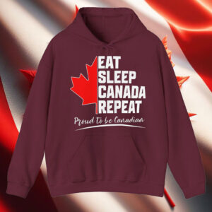 Eat Sleep Canada Repeat, Proud To Be Canadian T-Shirt