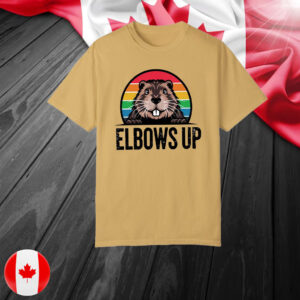 Elbow Up Proud Canadian Beaver True North T-Shirt