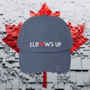 Elbows Up 2025 Hat, Canada Classic Dad Cap, Maple Leaf Embroidered Hat