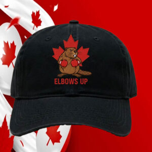 Elbows Up Beaver Maple Leaf Hats