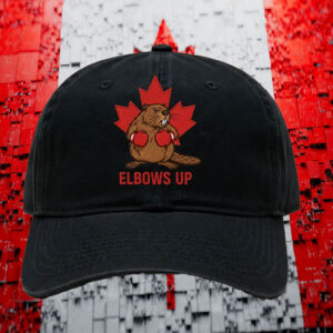 Elbows Up Beaver Maple Leaf Hats