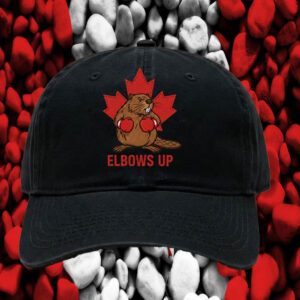 Elbows Up Beaver Maple Leaf Hats