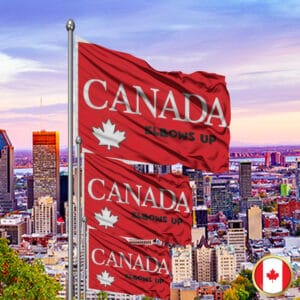 Elbows Up CANADA 2025 Flag - Support Canadians