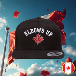 Elbows Up CANADA Embroidered Cap Design