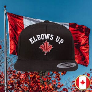 Elbows Up CANADA Embroidered Cap Design
