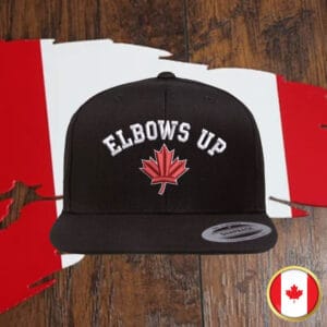 Elbows Up CANADA Embroidered Cap Design