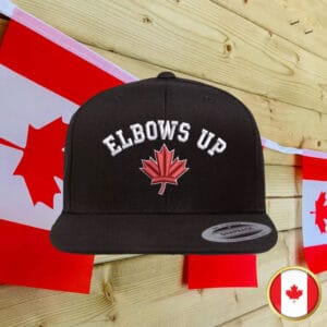 Elbows Up CANADA Embroidered Cap Design