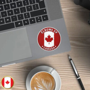 Elbows Up Canada Bumper Sticker and Car Magnet