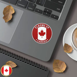 Elbows Up Canada Bumper Sticker and Car Magnet