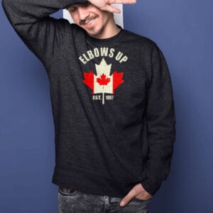 Elbows Up Canada, Elbows Up Canada, True North Strong and Free, Canadian Hockey Culture Shirt