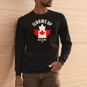 Elbows Up Canada, Elbows Up Canada, True North Strong and Free, Canadian Hockey Culture Shirt