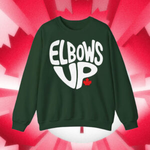 Elbows Up Canada, Heart Shaped Elbows Up Maple Leaf T-Shirt