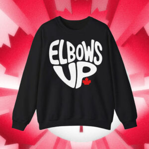 Elbows Up Canada, Heart Shaped Elbows Up Maple Leaf T-Shirt