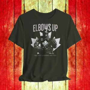 Elbows Up Canada Hockey True North Strong And Free T-Shirt