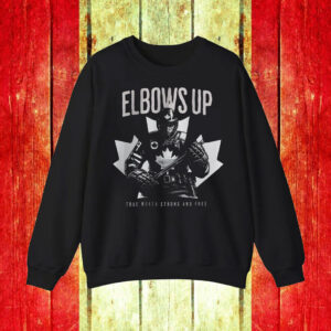 Elbows Up Canada Hockey True North Strong And Free T-Shirt