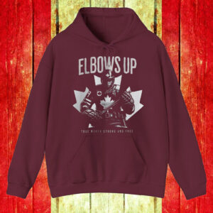 Elbows Up Canada Hockey True North Strong And Free T-Shirt