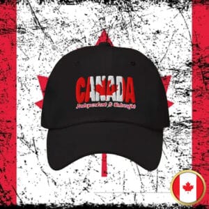 Elbows Up Canada Independent and Unbought Embroidered Dad Hat