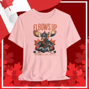 Elbows Up Canada Moose Hockey True North Strong And Free T-Shirt