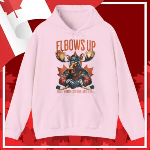 Elbows Up Canada Moose Hockey True North Strong And Free T-Shirt