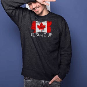 Elbows Up Canada, Never 51, Vintage Canada Shirt