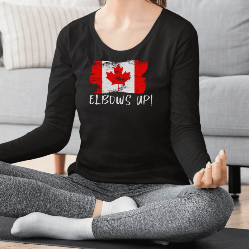 Elbows Up Canada, Never 51, Vintage Canada Shirt