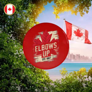 Elbows Up Canada Pin Button True North Strong and Free - Canadian Hockey Culture
