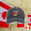 Elbows Up Canada Red Leaf Embroidered Hat