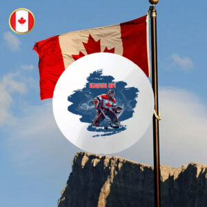 Elbows Up Canada Strong Pin Button design