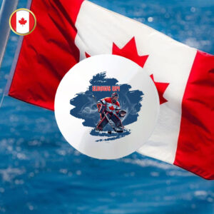 Elbows Up Canada Strong Pin Button design