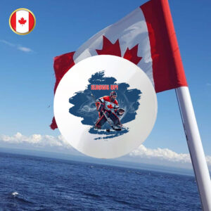 Elbows Up Canada Strong Pin Button design