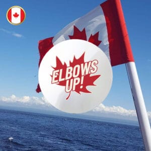 Elbows Up Canada Strong Resistance Clothing Button