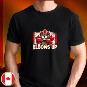 Elbows Up Canada T-Shirt - Counter Tariffs Beaver Boxing