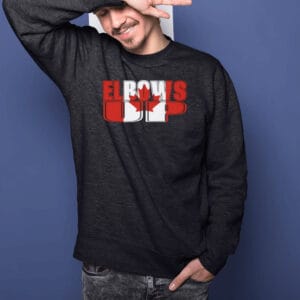 Elbows Up Canada T-Shirt, Fun Graphic Tee for Canadians, Great for Canada Day Shirt