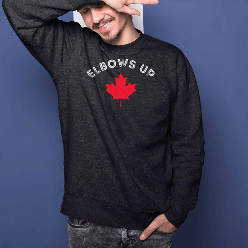 Elbows Up Canada T-Shirt, Retro, Vintage, Elbows Up Canada True North Strong and Free Proud Canadian T-Shirt