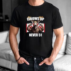 Elbows Up Elk T-Shirt - Canada Hockey Culture