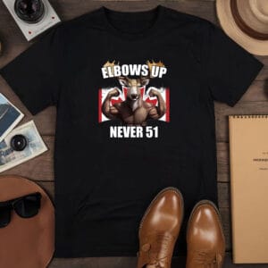Elbows Up Elk T-Shirt - Canada Hockey Culture