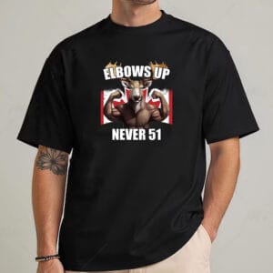 Elbows Up Elk T-Shirt - Canada Hockey Culture